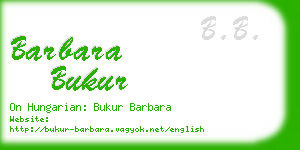 barbara bukur business card